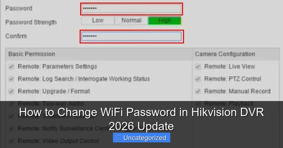 How to Change WiFi Password in Hikvision DVR 2026 Update