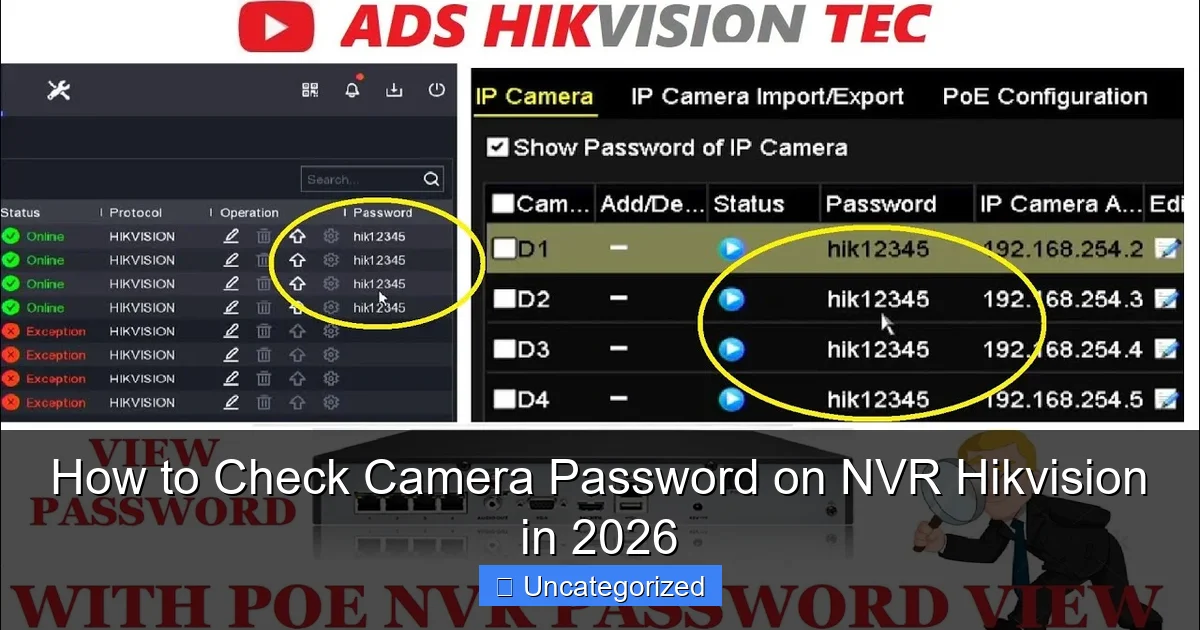 How to Check Camera Password on NVR Hikvision in 2026