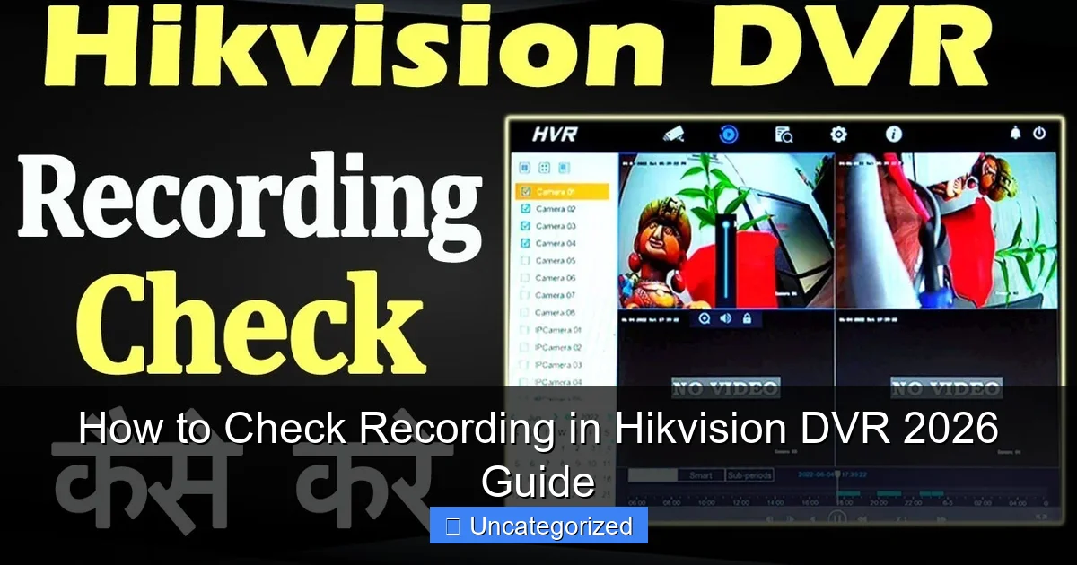 How to Check Recording in Hikvision DVR 2026 Guide