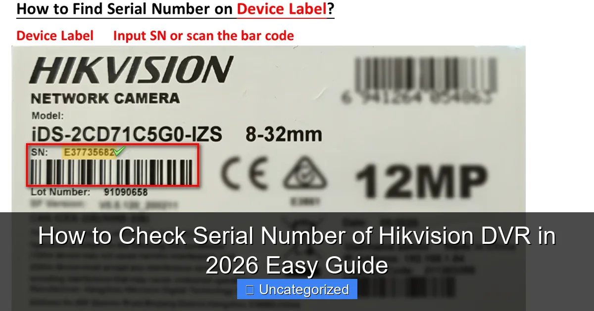 How to Check Serial Number of Hikvision DVR in 2026 Easy Guide