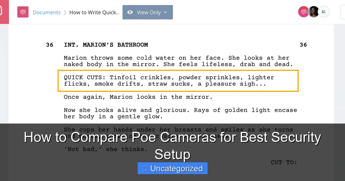How to Compare Poe Cameras for Best Security Setup