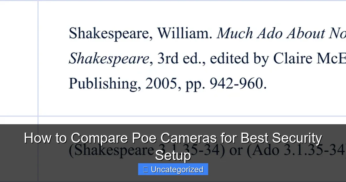 How to Compare Poe Cameras for Best Security Setup