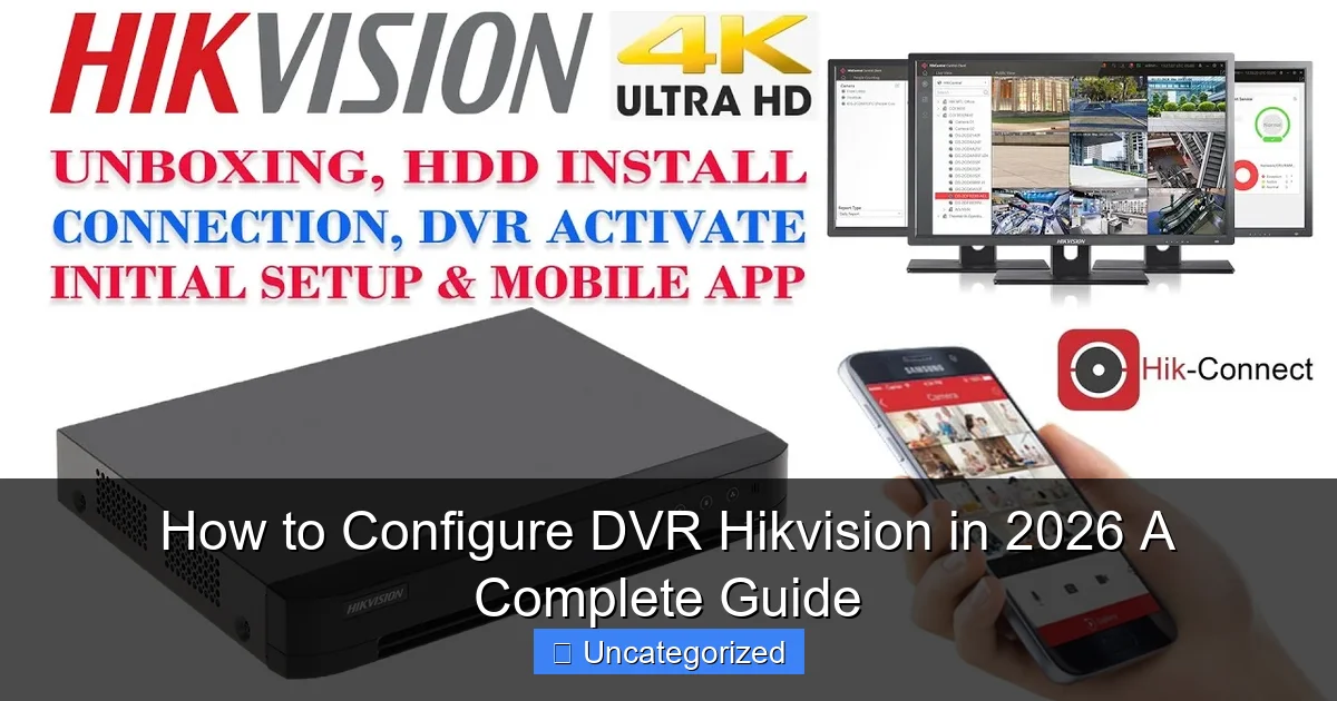 How to Configure DVR Hikvision in 2026 A Complete Guide