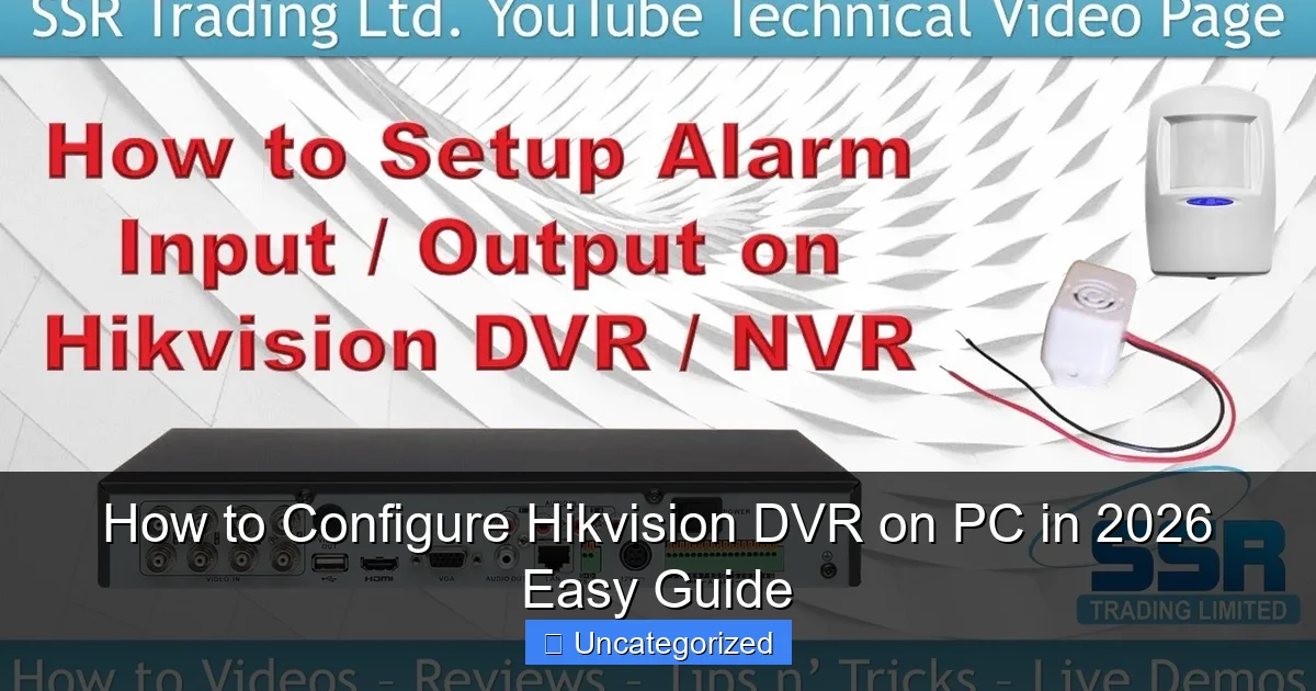 How to Configure Hikvision DVR on PC in 2026 Easy Guide