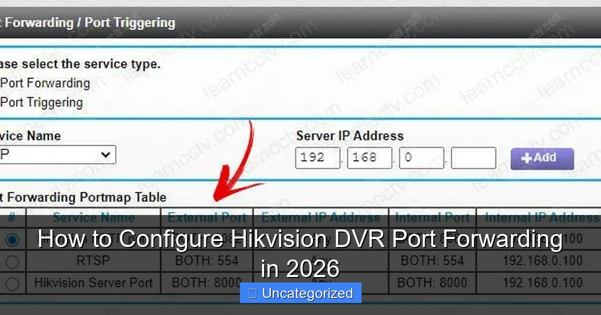 How to Configure Hikvision DVR Port Forwarding in 2026
