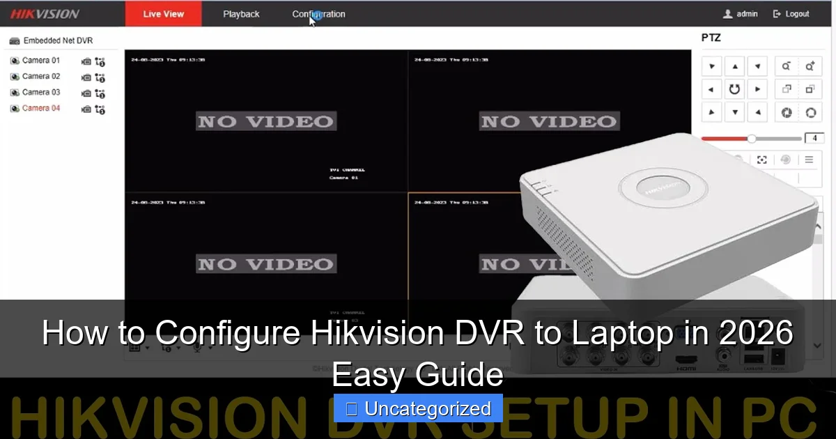 How to Configure Hikvision DVR to Laptop in 2026 Easy Guide