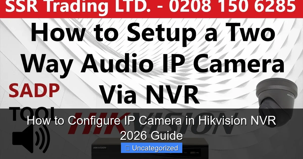 How to Configure IP Camera in Hikvision NVR 2026 Guide