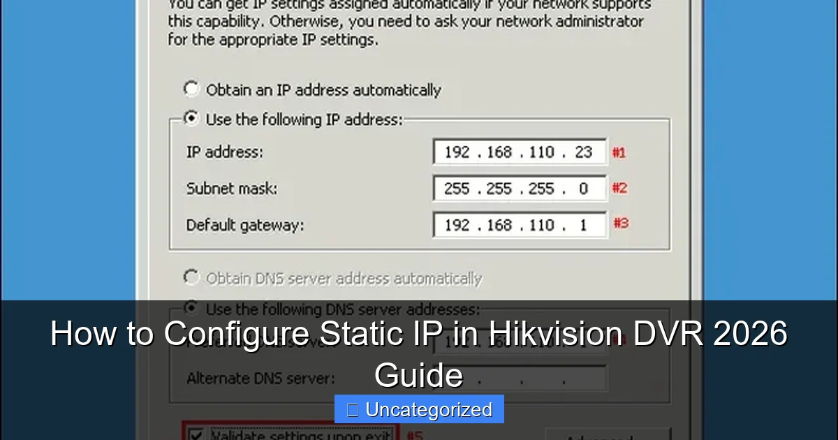 How to Configure Static IP in Hikvision DVR 2026 Guide