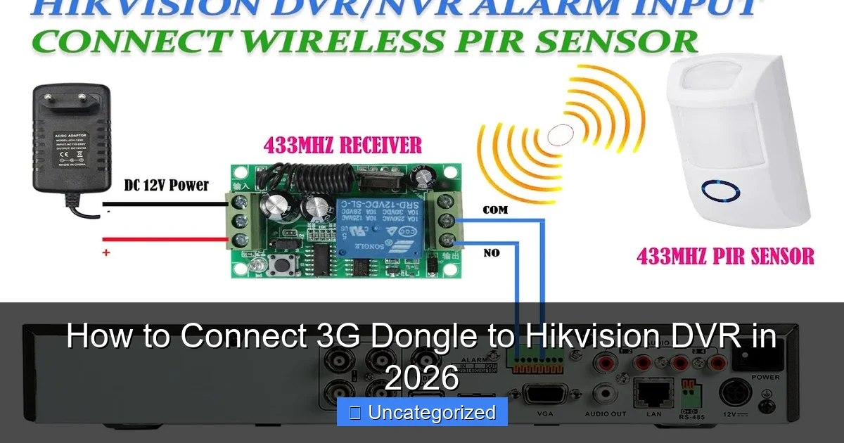 How to Connect 3G Dongle to Hikvision DVR in 2026