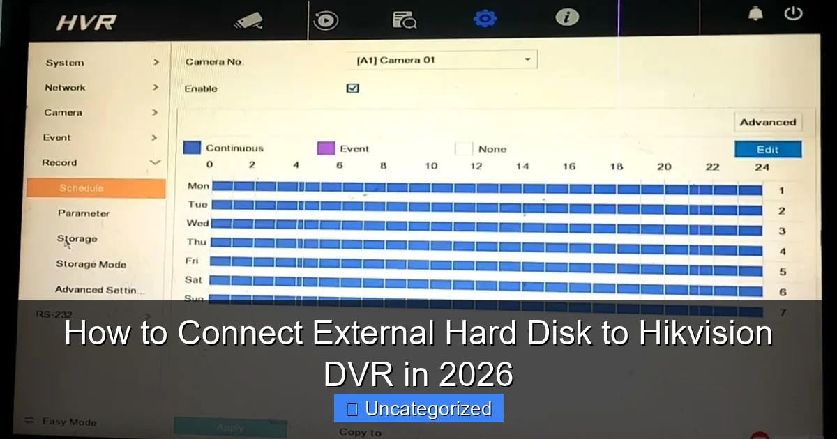 How to Connect External Hard Disk to Hikvision DVR in 2026