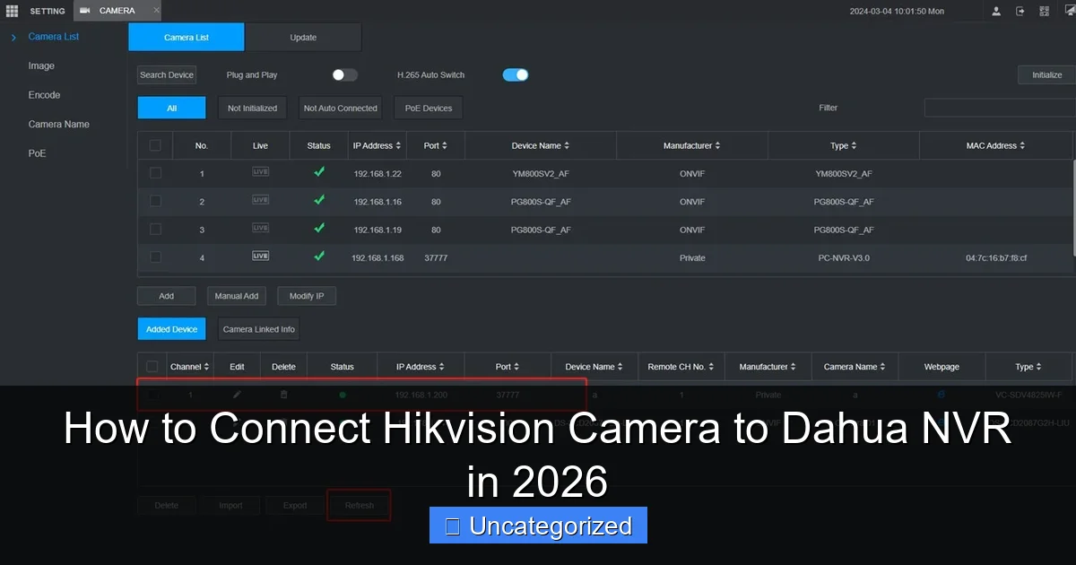 How to Connect Hikvision Camera to Dahua NVR in 2026