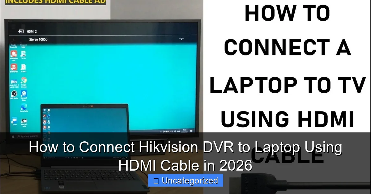 How to Connect Hikvision DVR to Laptop Using HDMI Cable in 2026