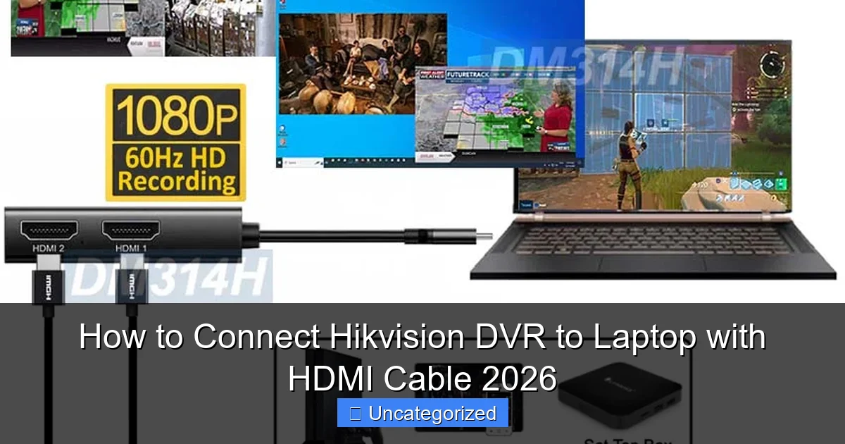 How to Connect Hikvision DVR to Laptop with HDMI Cable 2026