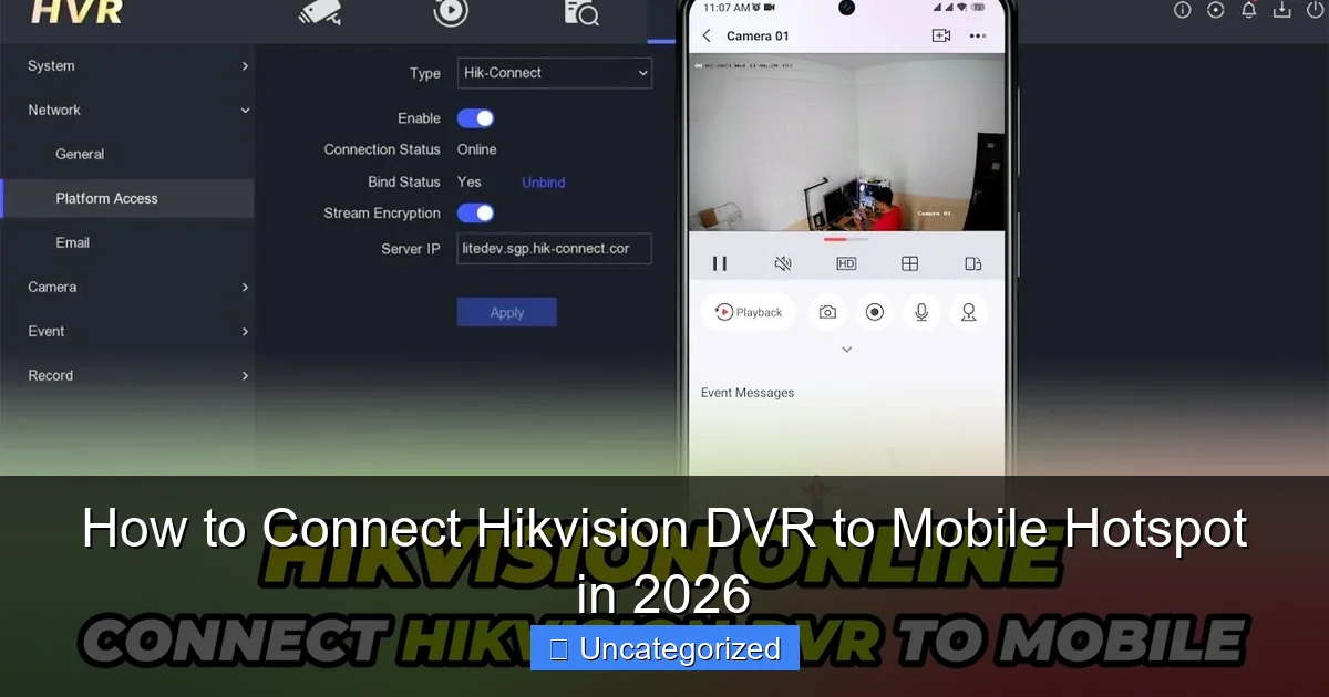 How to Connect Hikvision DVR to Mobile Hotspot in 2026