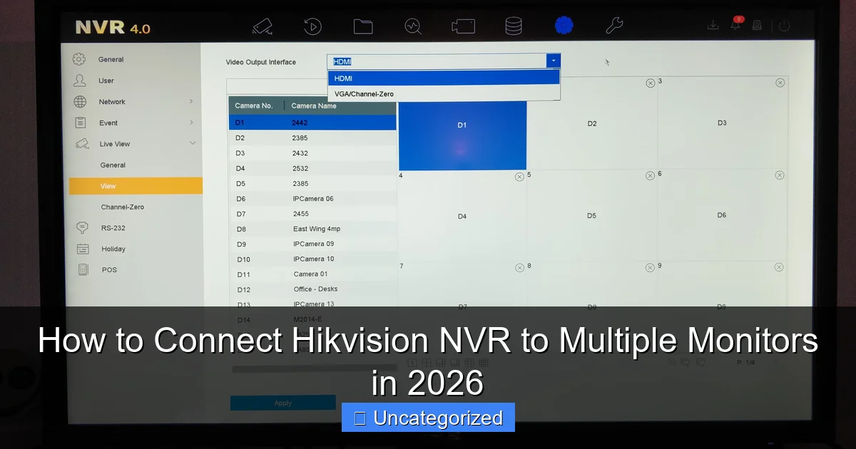 How to Connect Hikvision NVR to Multiple Monitors in 2026