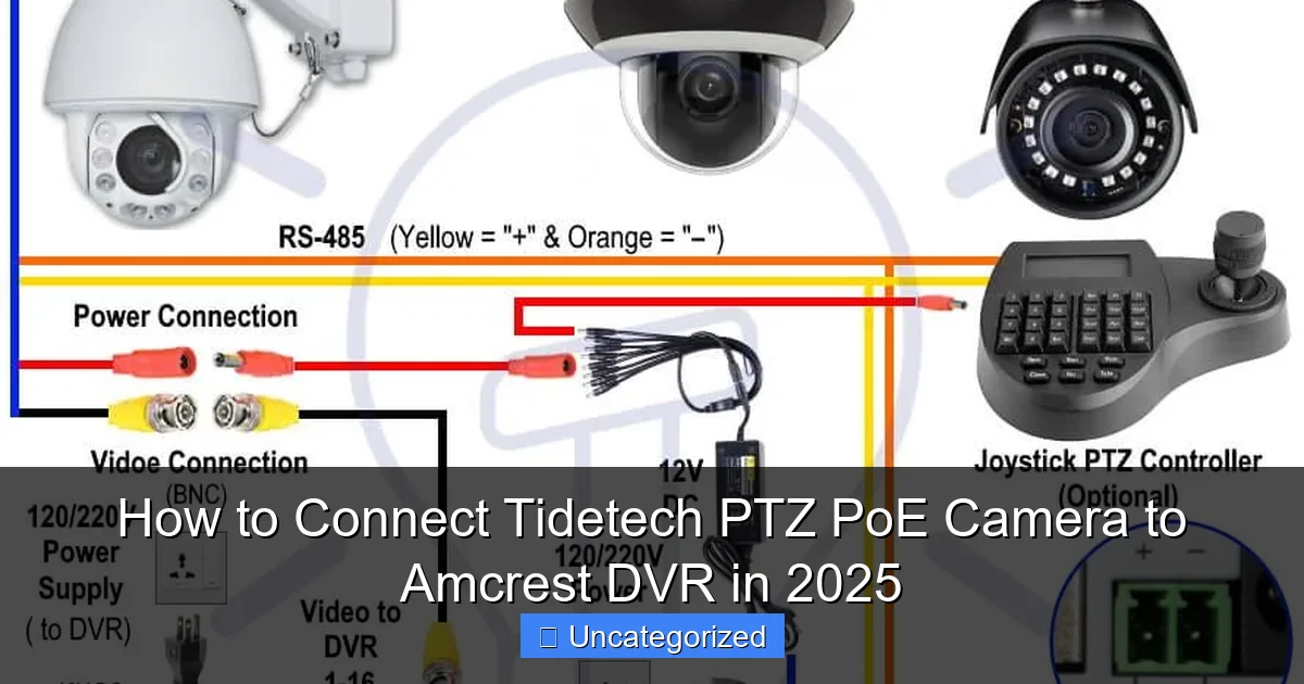 How to Connect Tidetech PTZ PoE Camera to Amcrest DVR in 2025