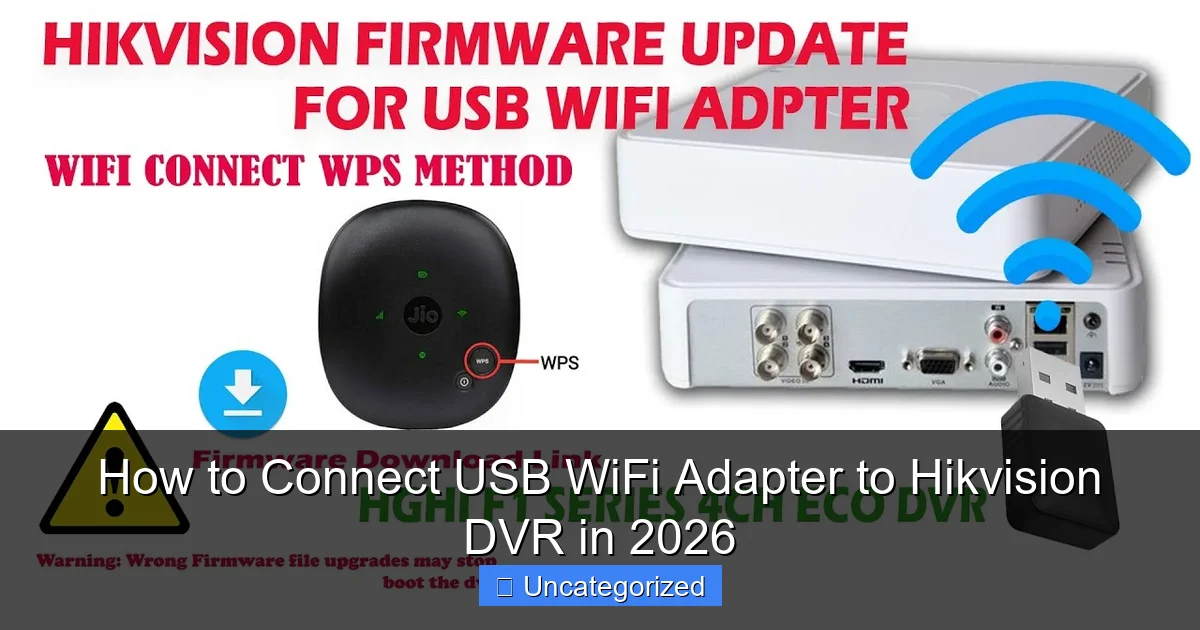 How to Connect USB WiFi Adapter to Hikvision DVR in 2026