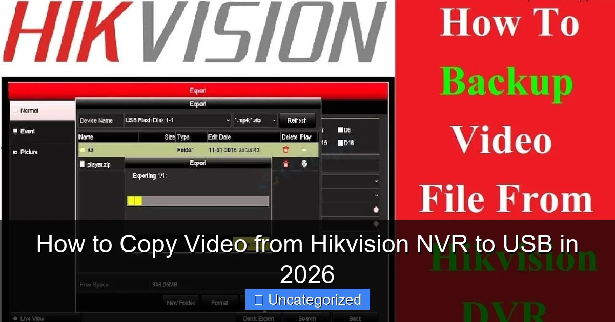 How to Copy Video from Hikvision NVR to USB in 2026
