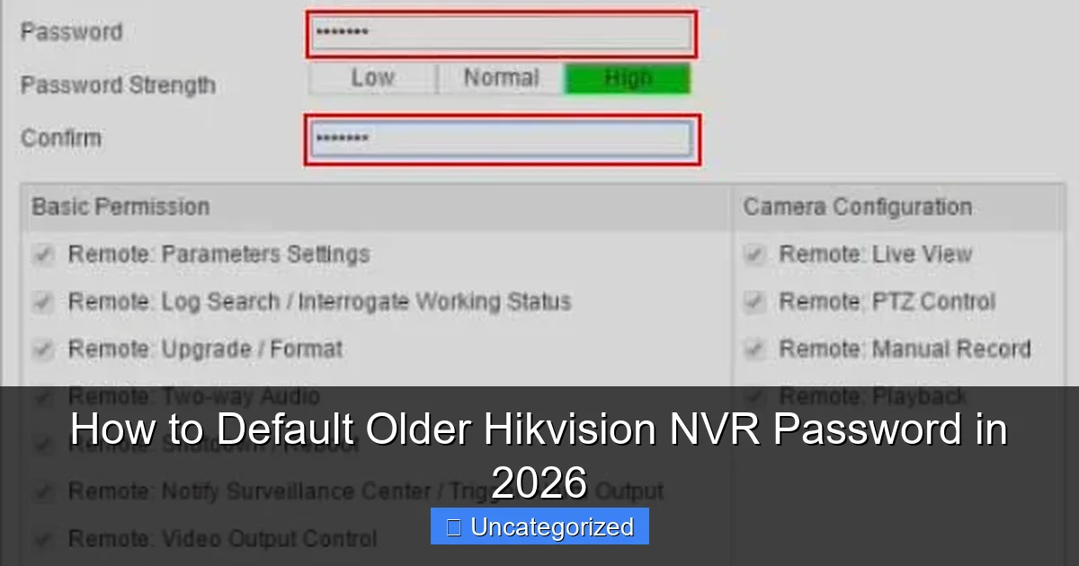 How to Default Older Hikvision NVR Password in 2026