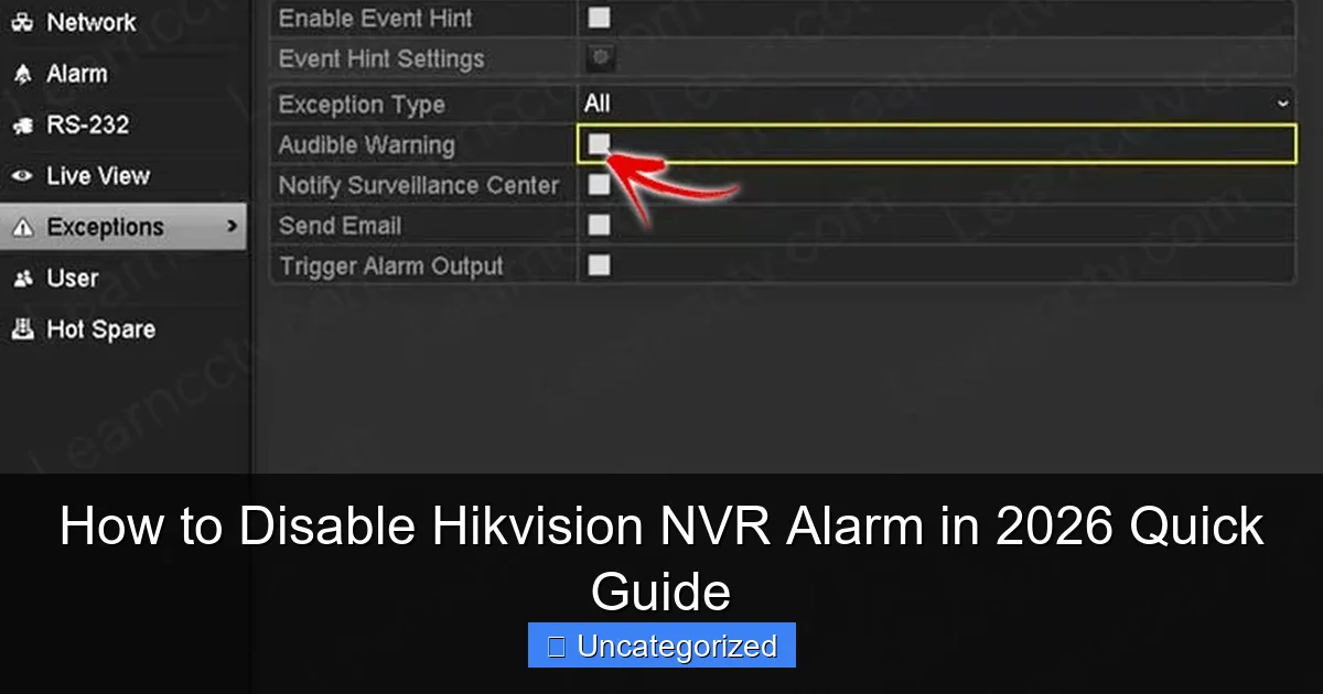 How to Disable Hikvision NVR Alarm in 2026 Quick Guide