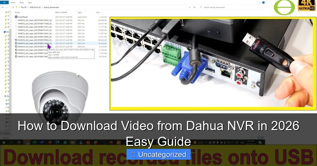 How to Download Video from Dahua NVR in 2026 Easy Guide