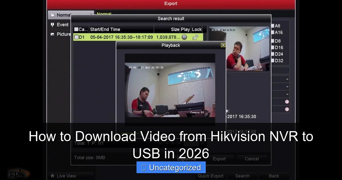 How to Download Video from Hikvision NVR to USB in 2026