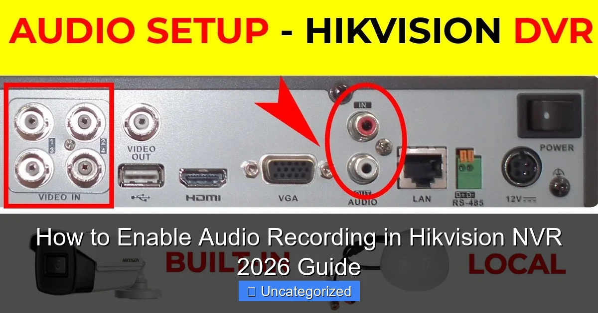 How to Enable Audio Recording in Hikvision NVR 2026 Guide