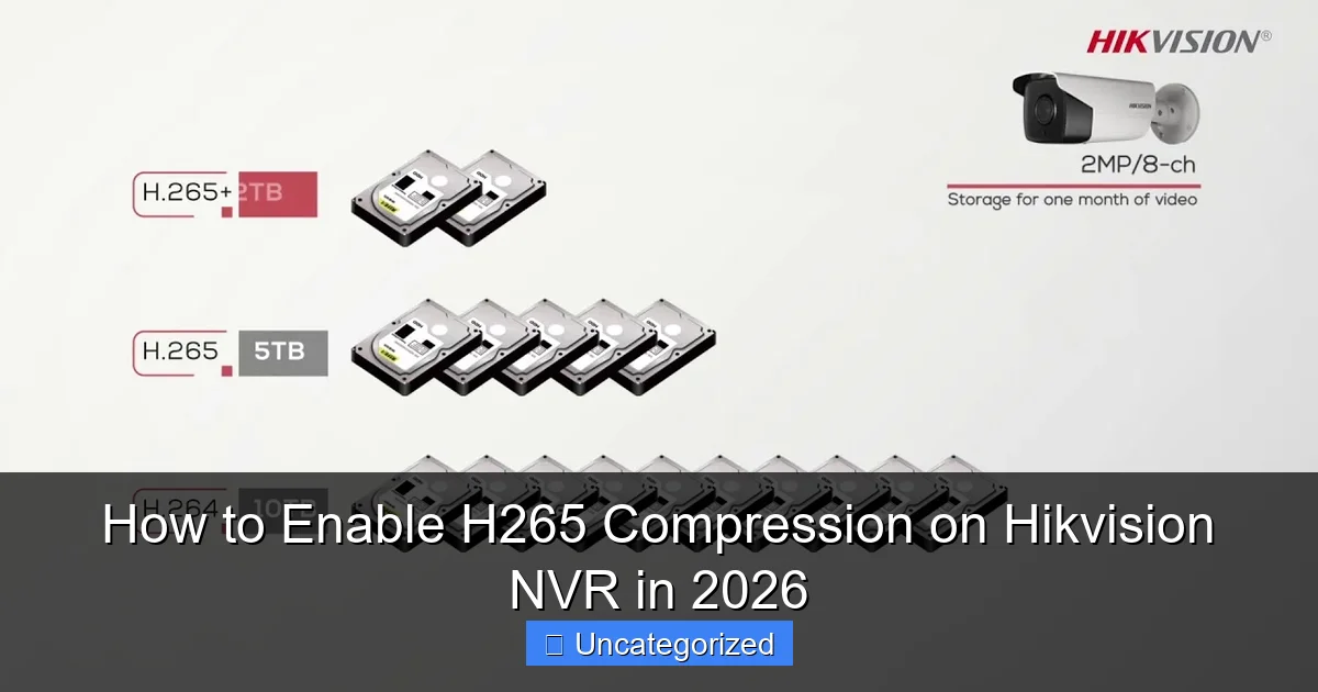 How to Enable H265 Compression on Hikvision NVR in 2026
