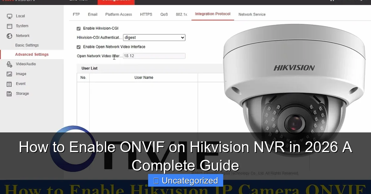 How to Enable ONVIF on Hikvision NVR in 2026 A Complete Guide