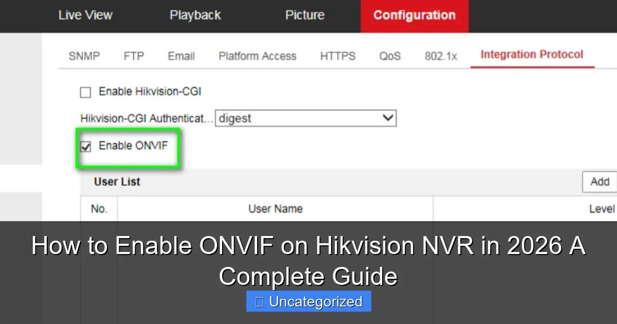 How to Enable ONVIF on Hikvision NVR in 2026 A Complete Guide