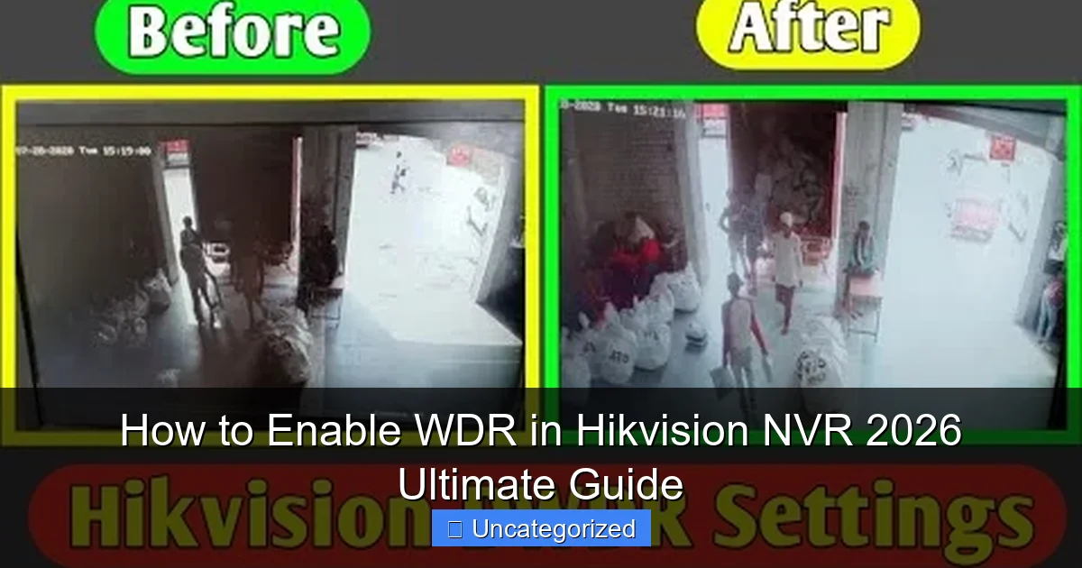 How to Enable WDR in Hikvision NVR 2026 Ultimate Guide