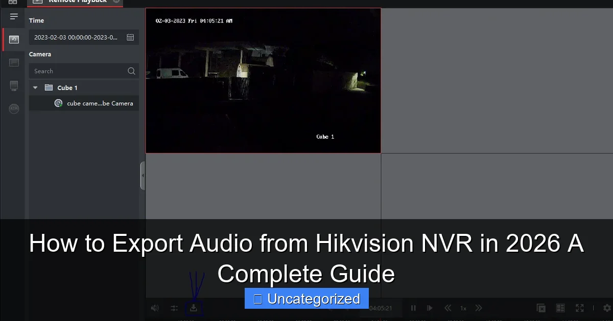 How to Export Audio from Hikvision NVR in 2026 A Complete Guide