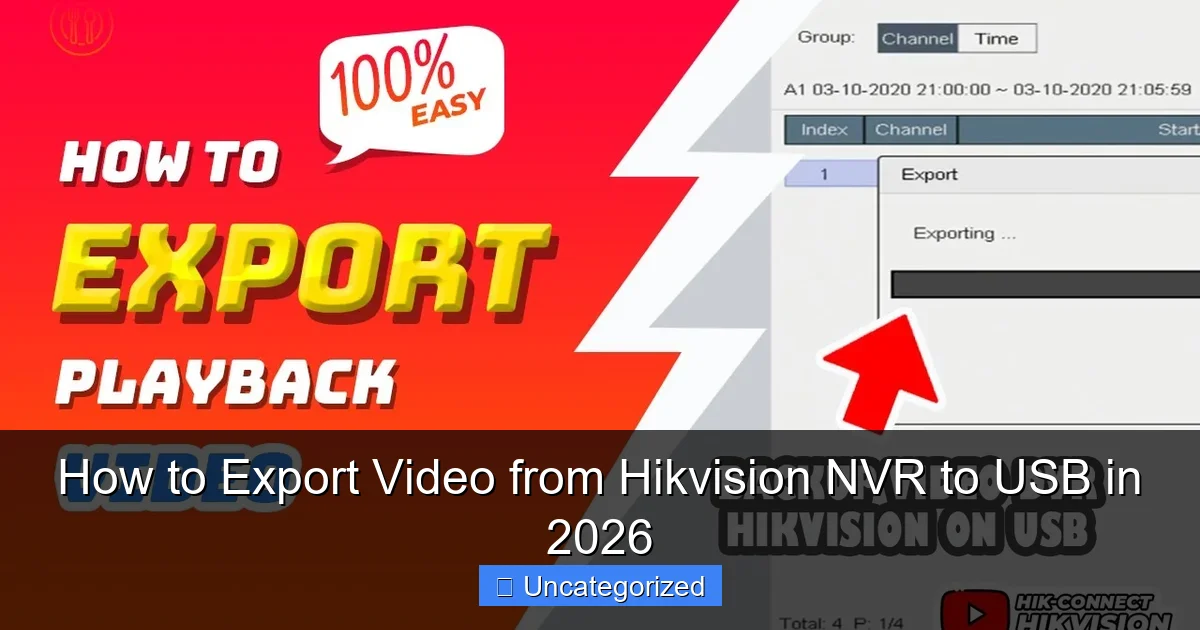 How to Export Video from Hikvision NVR to USB in 2026
