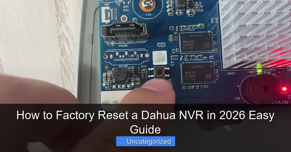 How to Factory Reset a Dahua NVR in 2026 Easy Guide
