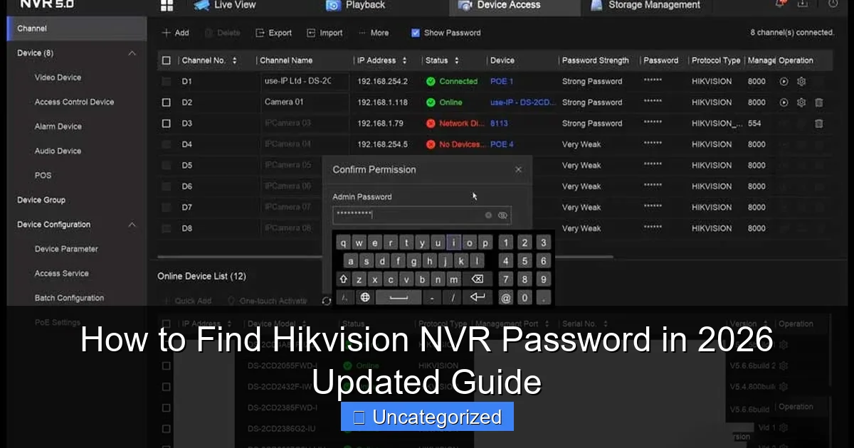 How to Find Hikvision NVR Password in 2026 Updated Guide