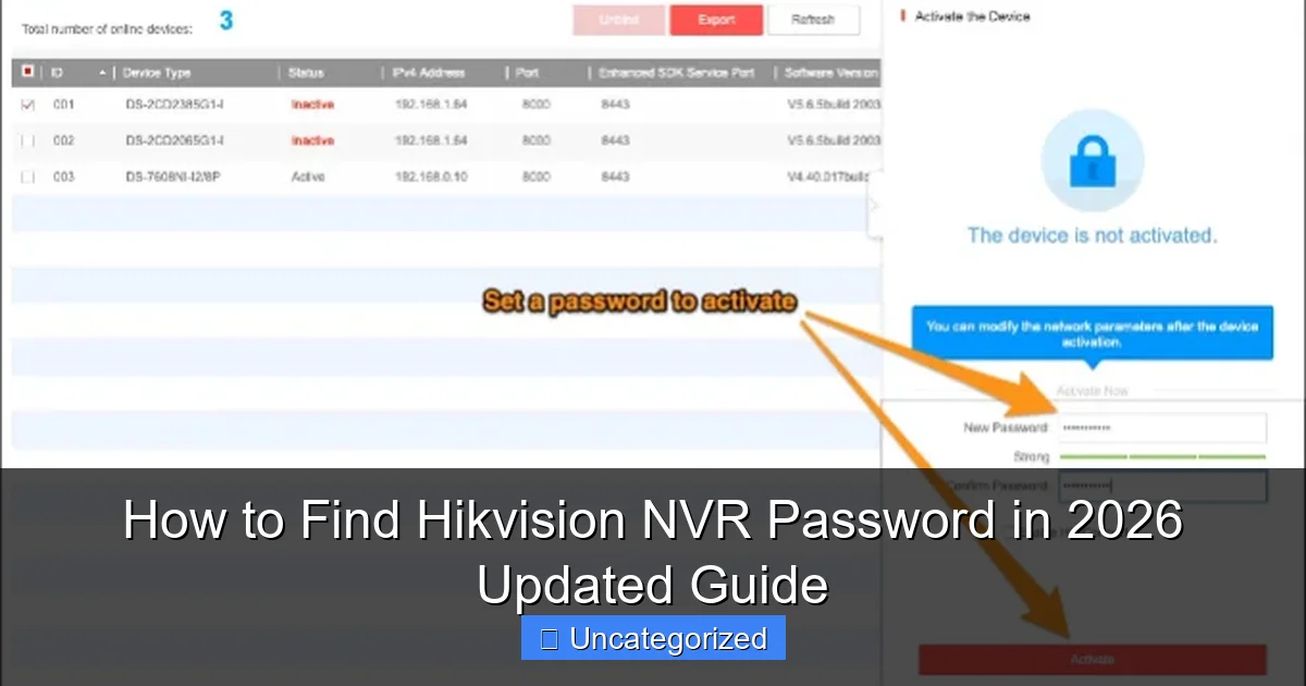 How to Find Hikvision NVR Password in 2026 Updated Guide