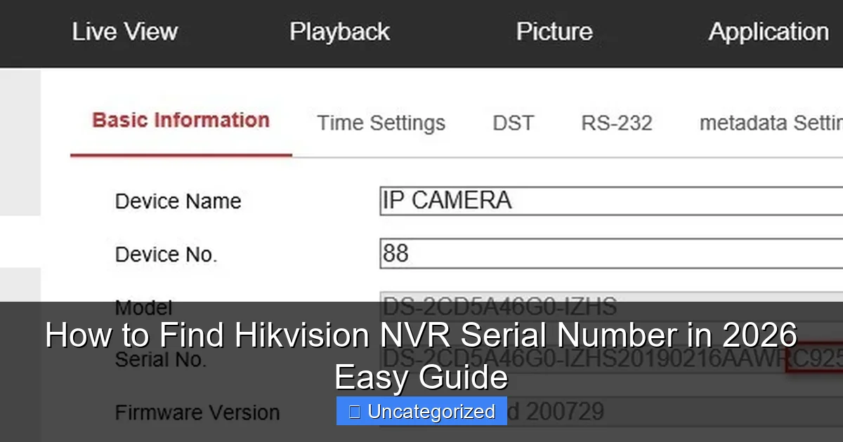 How to Find Hikvision NVR Serial Number in 2026 Easy Guide