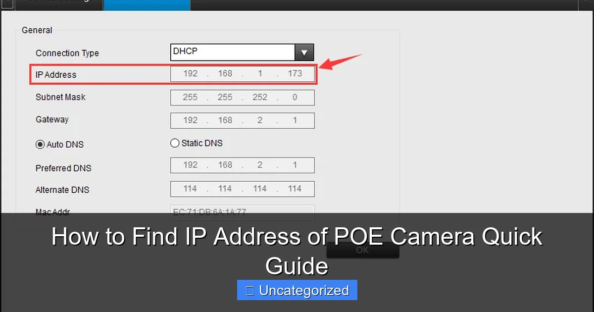 How to Find IP Address of POE Camera Quick Guide