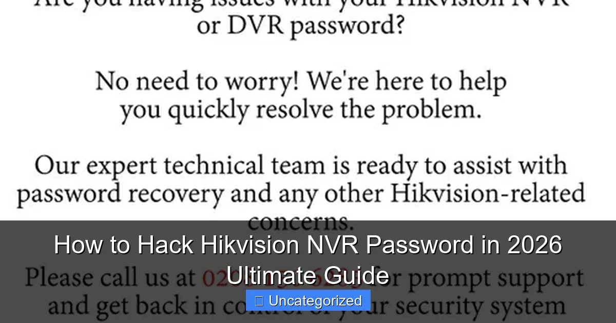How to Hack Hikvision NVR Password in 2026 Ultimate Guide