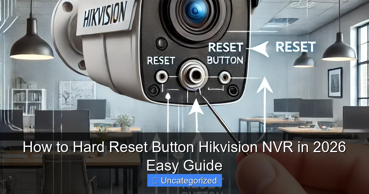 How to Hard Reset Button Hikvision NVR in 2026 Easy Guide