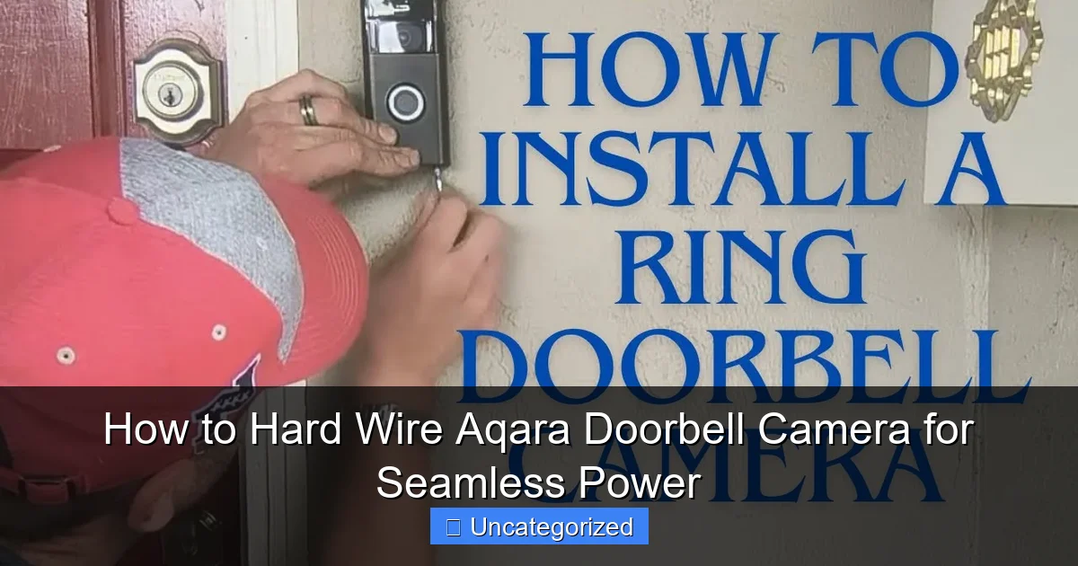 How to Hard Wire Aqara Doorbell Camera for Seamless Power