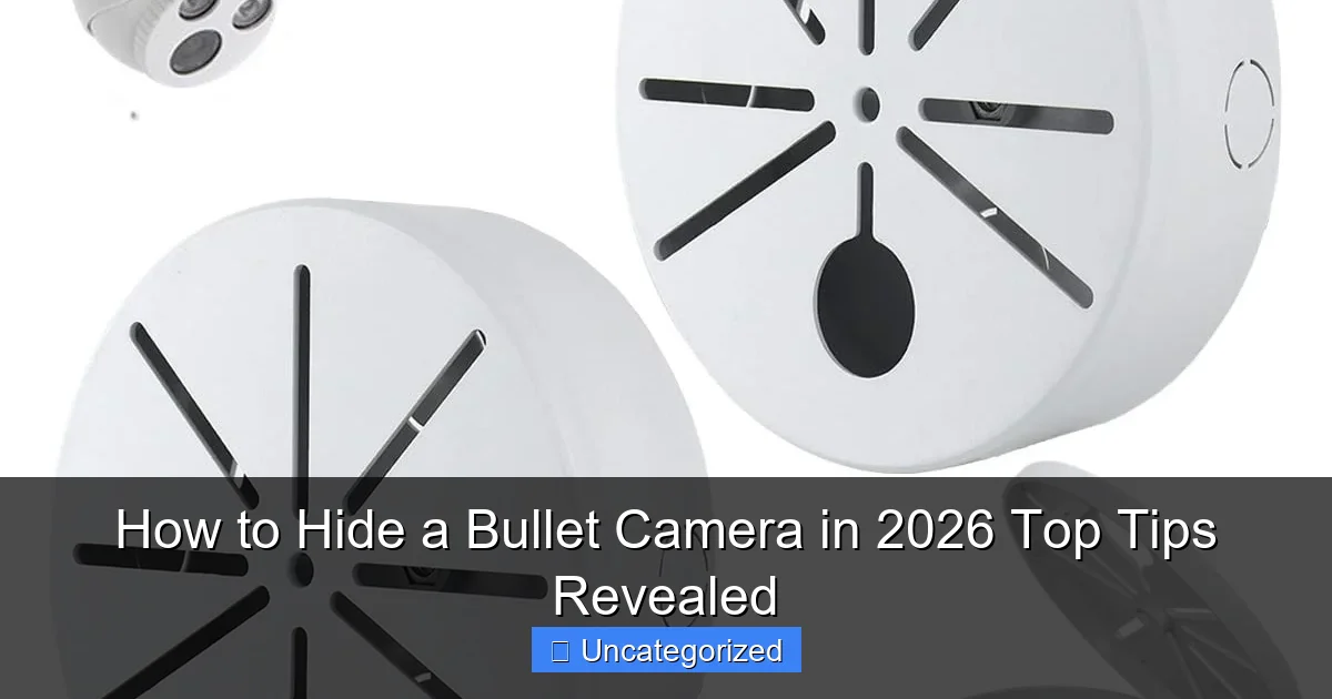 How to Hide a Bullet Camera in 2026 Top Tips Revealed