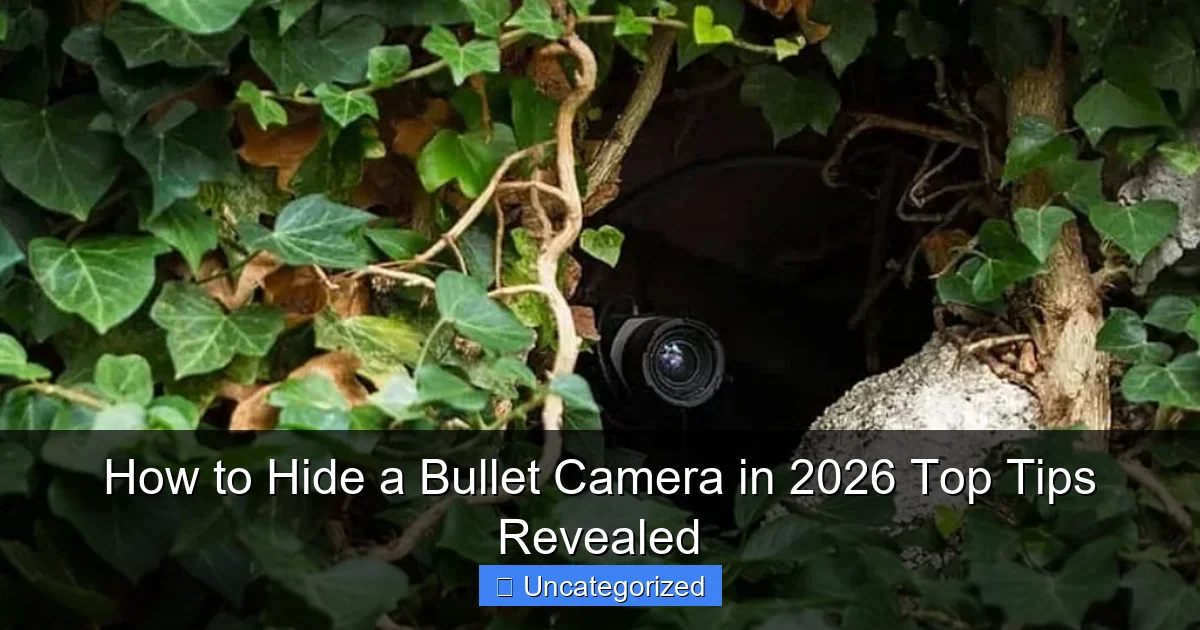 How to Hide a Bullet Camera in 2026 Top Tips Revealed