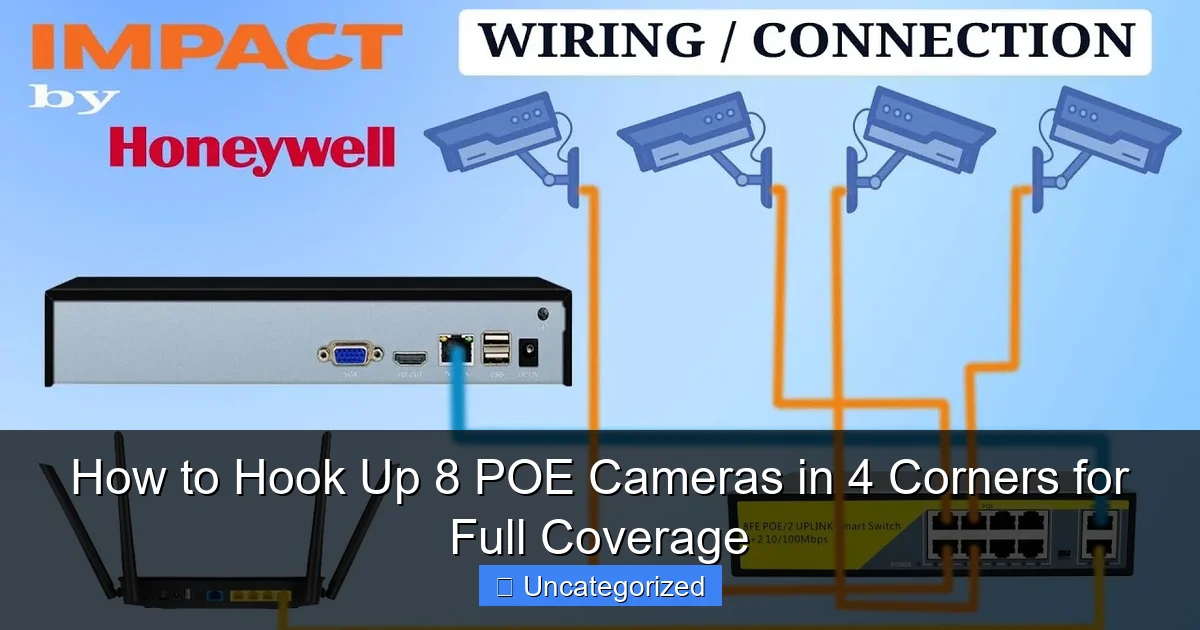 How to Hook Up 8 POE Cameras in 4 Corners for Full Coverage