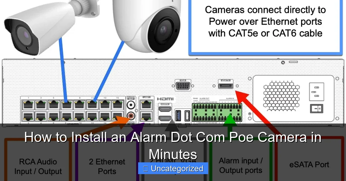 How to Install an Alarm Dot Com Poe Camera in Minutes