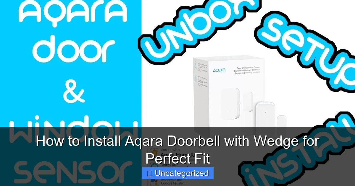How to Install Aqara Doorbell with Wedge for Perfect Fit