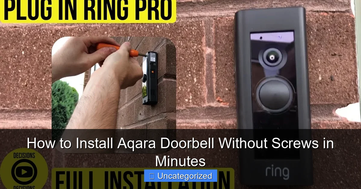 How to Install Aqara Doorbell Without Screws in Minutes