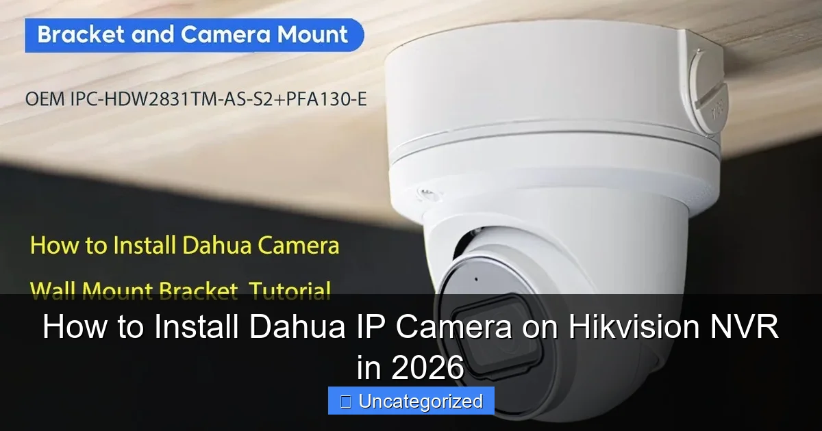 How to Install Dahua IP Camera on Hikvision NVR in 2026