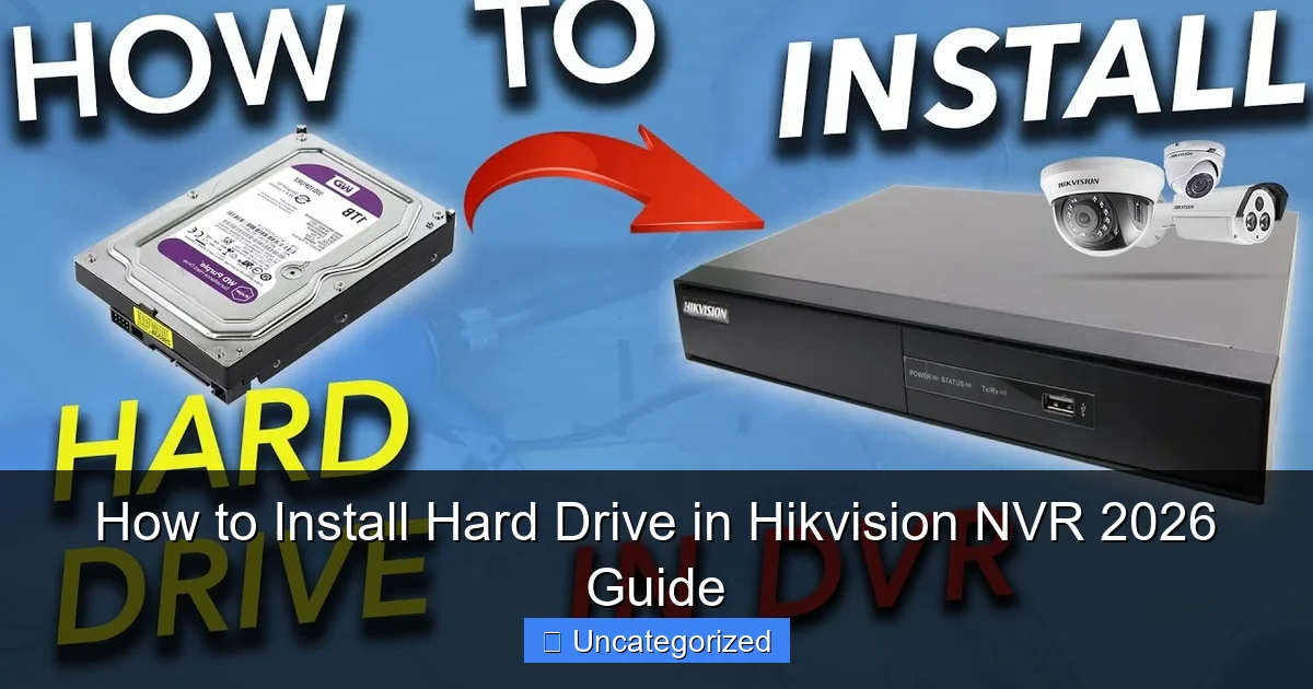 How to Install Hard Drive in Hikvision NVR 2026 Guide