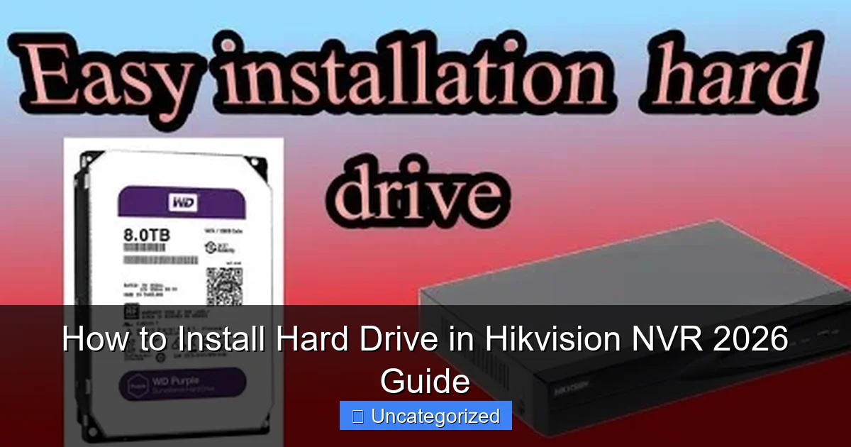 How to Install Hard Drive in Hikvision NVR 2026 Guide